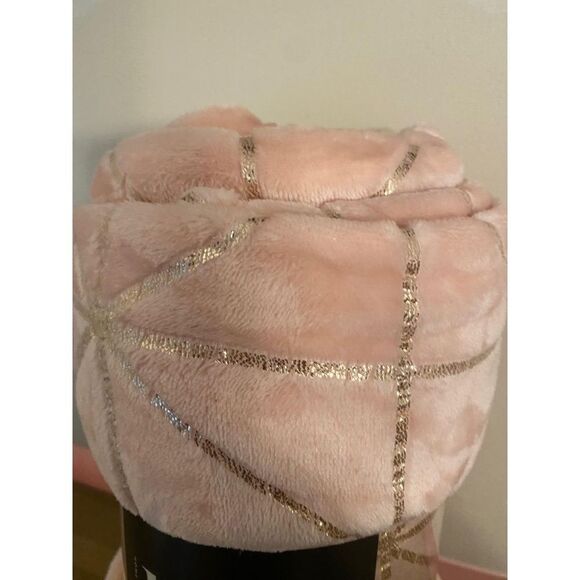 HOME EXPRESSIONS 70"x50" Velvet Plush Throw NWT Pink Silver glitter blanket - Picture 3 of 5